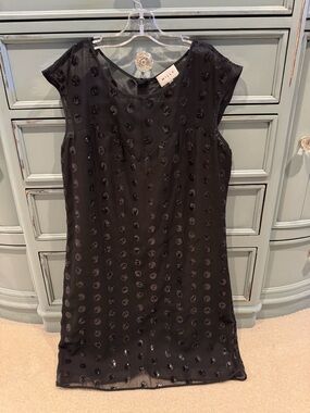 Milly Black Sequin Dot Mini Dress